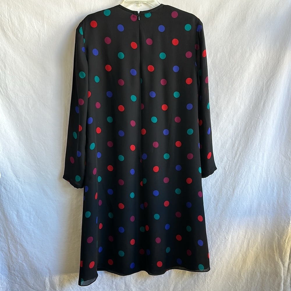 Linda Allard and Ellen Tracy silk polka dot dress, size 8 - Picture 5 of 9